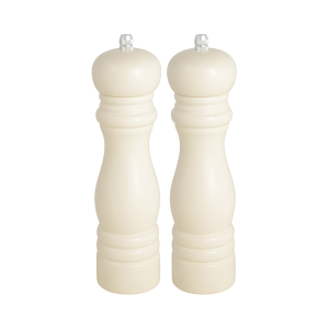 Duo salière et poivrière en bois – Blanc crème