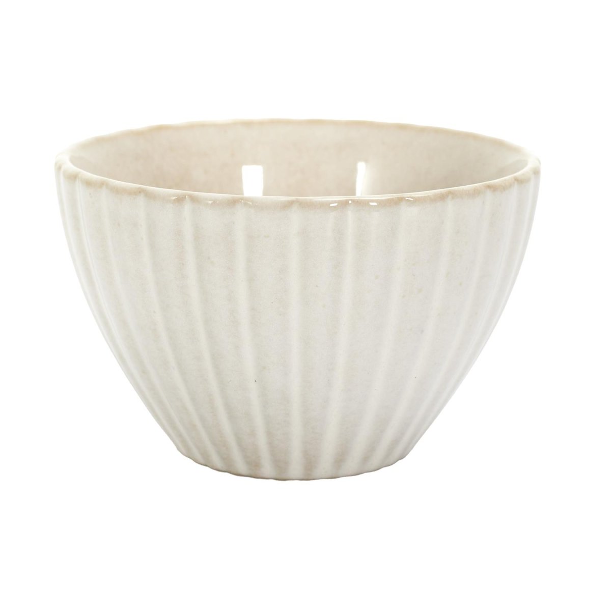 Coupelle en céramique striée – Blanc crème
