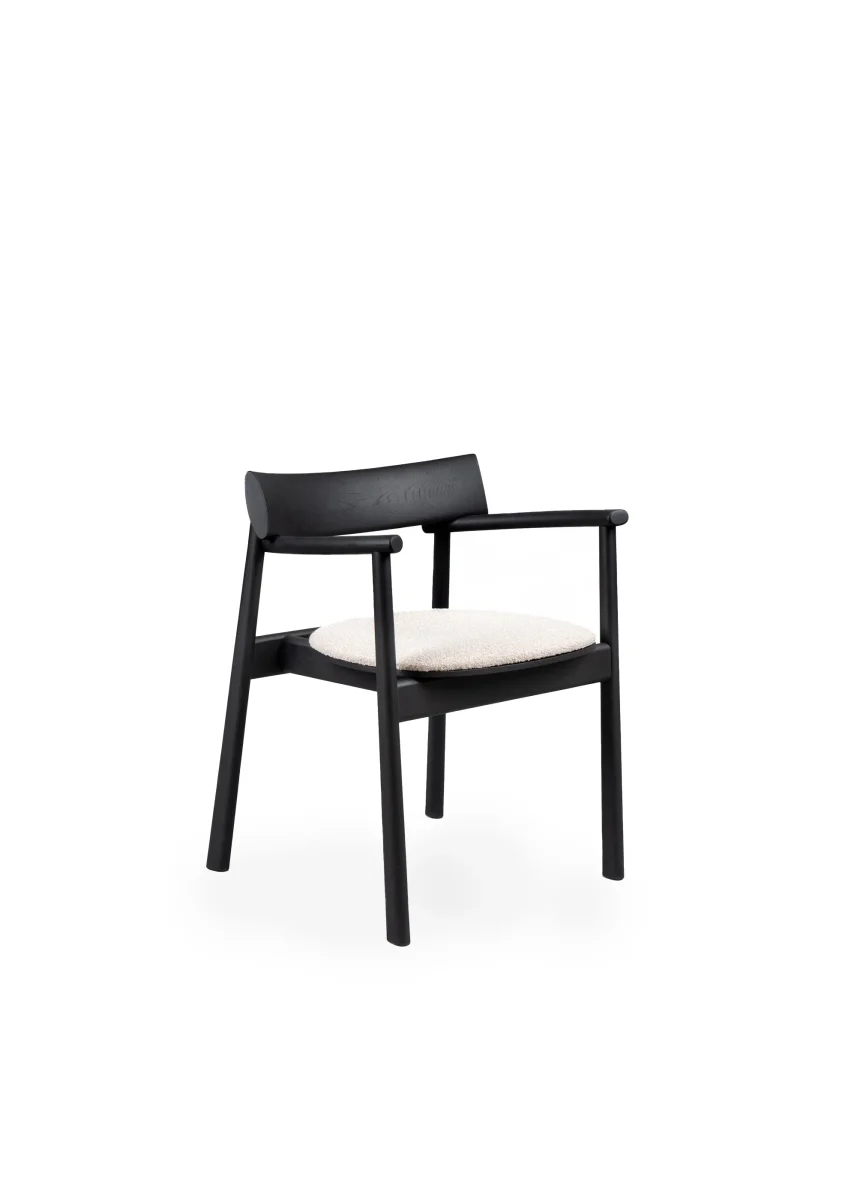 ELIPSA SOFT chair / Black / Boucle sand